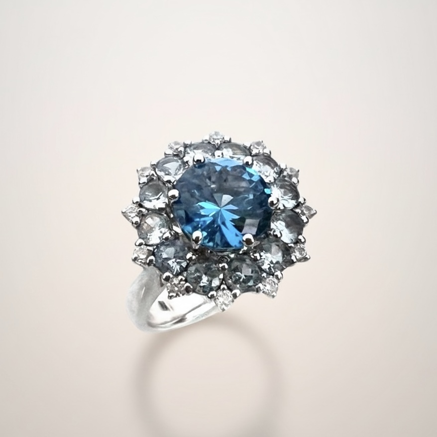 런던블루토파즈&아쿼마린링 ( London Blue Topaz & Aquamarine Ring)_Silver925