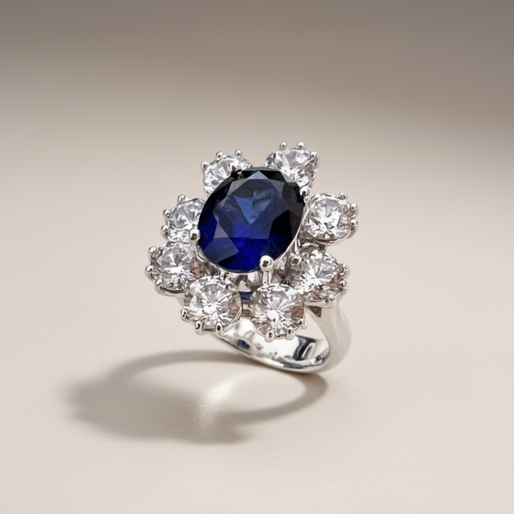 블루 사파이어 컬러 크리스탈링 (Blue Sapphire Color Crystal Ring) _Silver 925