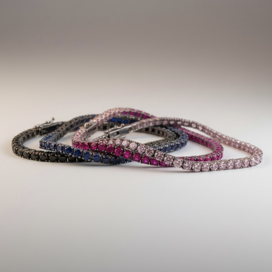 Color Stone Antique Tennis Bracelet (컬러스톤 엔틱 테니스팔찌)_ Silver925