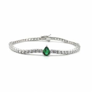 7링테니스 그린 물방울 쉐입 Bracelet