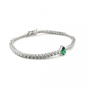 7링테니스 그린 물방울 쉐입 Bracelet