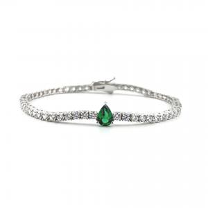 7링테니스 그린 물방울 쉐입 Bracelet