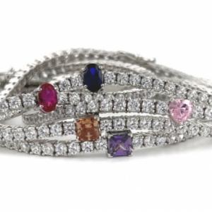 팬시컷 컬러스톤 7링 테니스 Bracelet