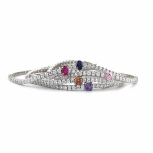 팬시컷 컬러스톤 7링 테니스 Bracelet