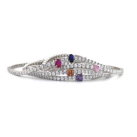 팬시컷 컬러스톤 7링 테니스 Bracelet