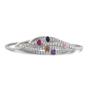 팬시컷 컬러스톤 7링 테니스 Bracelet