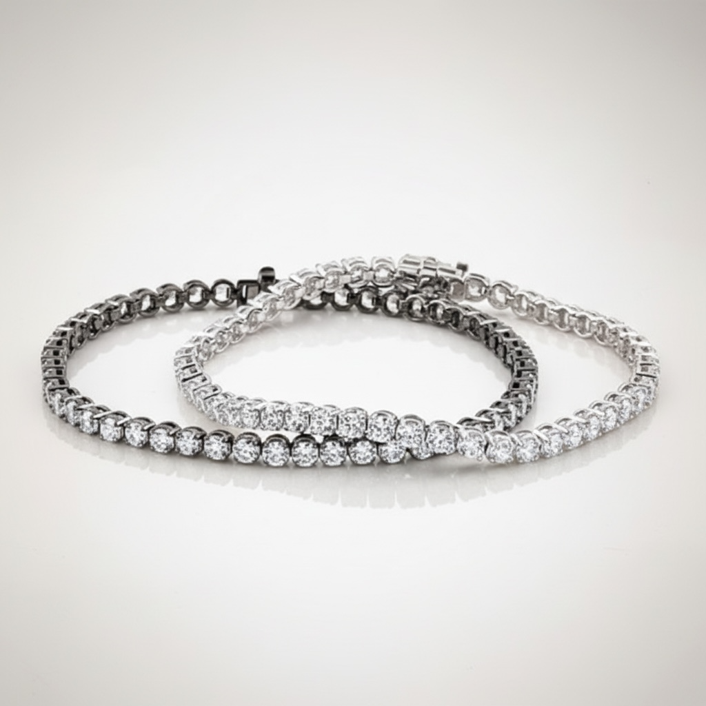 Crown 4Prong Tennis Bracelet (크라운 4프롱 테니스팔찌)_Silver925
