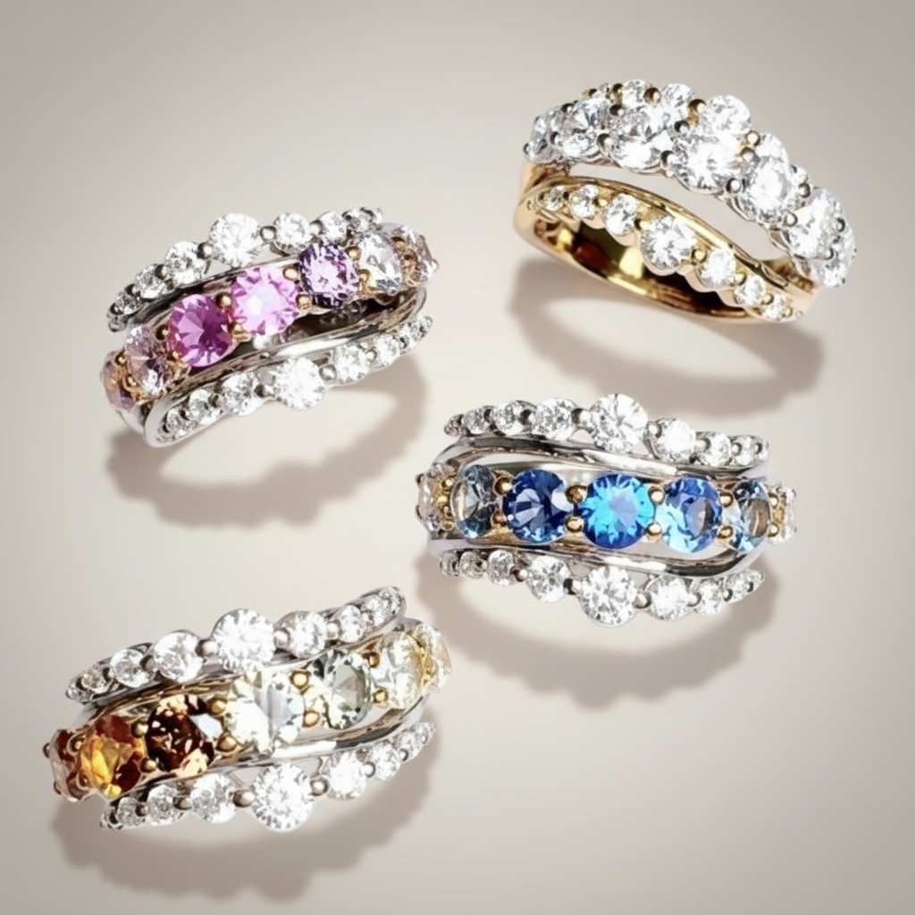 Elysian Ring(일리시안 링)_ Silver925 (White & Yellow Gold Mix Plated)