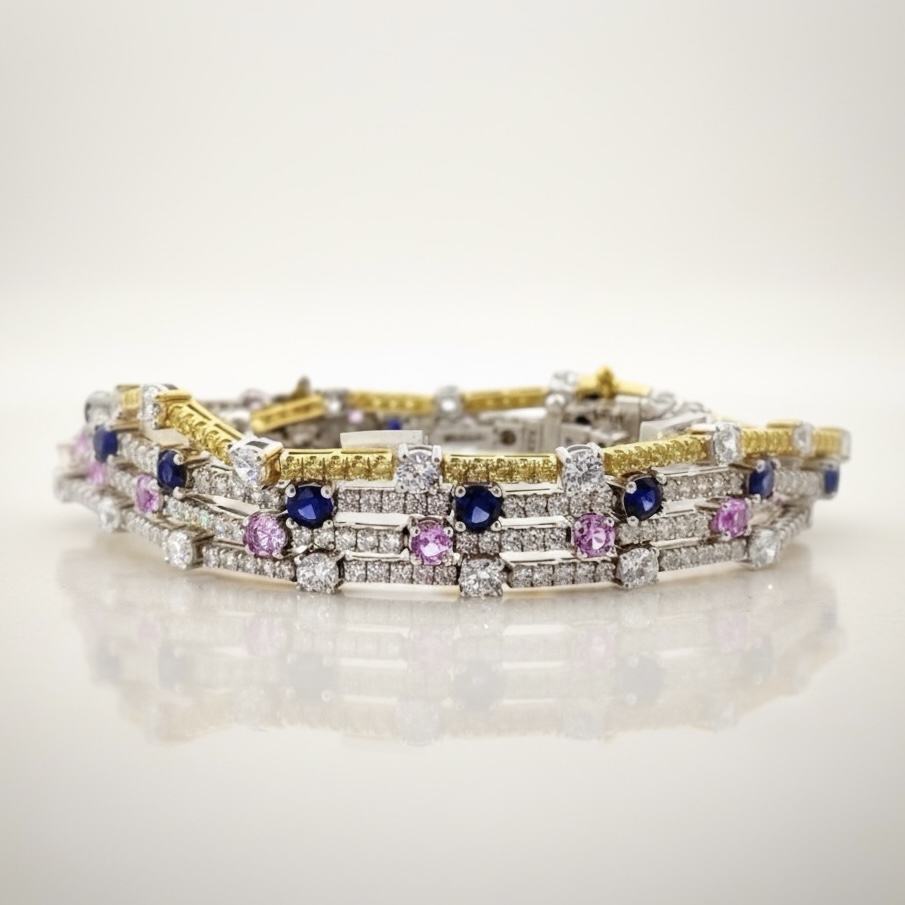 Dual Classic Tennis Bracelet (듀얼 클래식 테니스 브레이슬릿)_Silver925