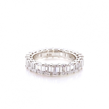 Emerald Cut Full Setting Ring (에메럴드컷 풀셋팅링)_ Silver925