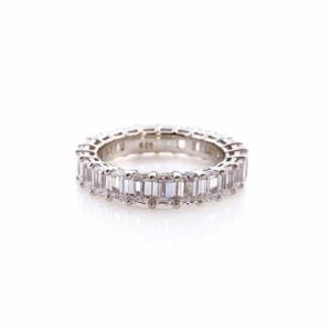 Emerald Cut Full Setting Ring (에메럴드컷 풀셋팅링)_ Silver925