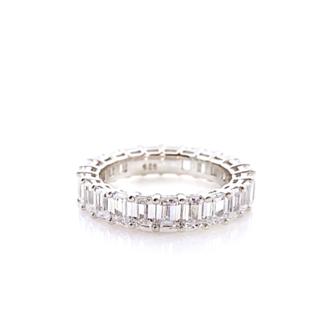 Emerald Cut Full Setting Ring (에메럴드컷 풀셋팅링)_ Silver925