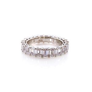 Emerald Cut Full Setting Ring (에메럴드컷 풀셋팅링)_ Silver925