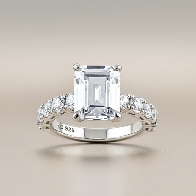 Emerald Cut Setting Ring (에메럴드컷셋팅 링)_ Silver925