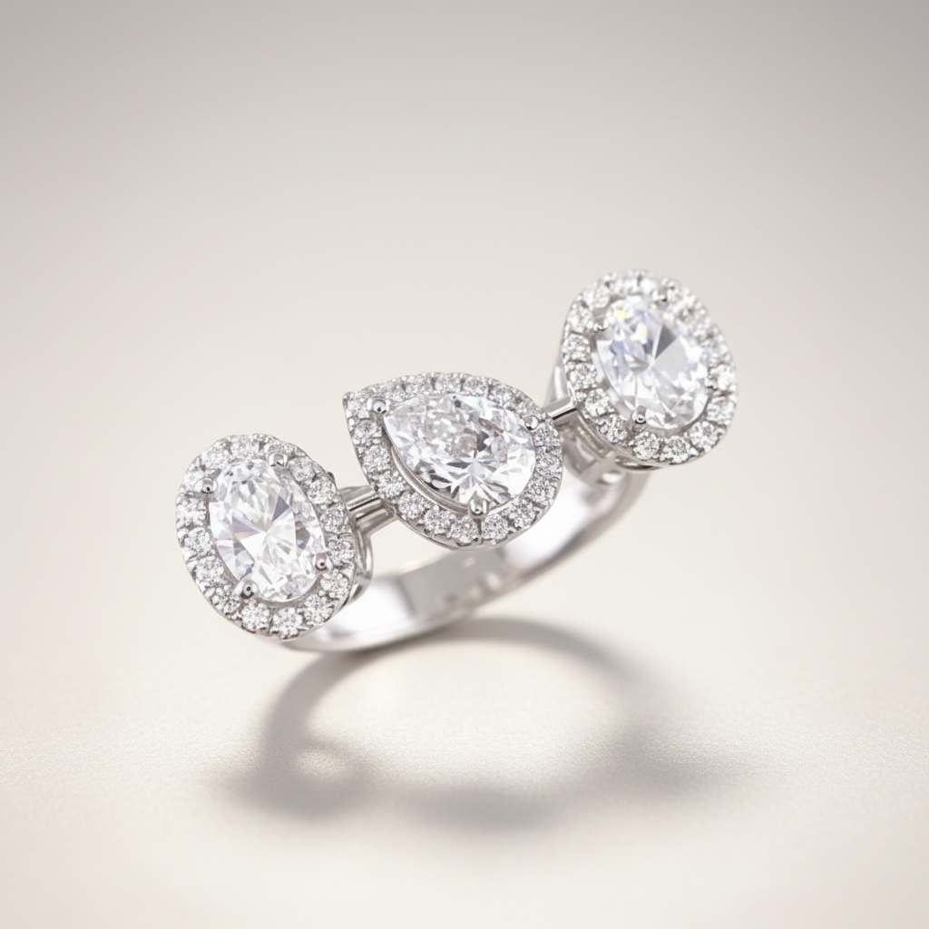 Halo Fancy cut Ring (헤일로 팬시컷 링)_Silver925