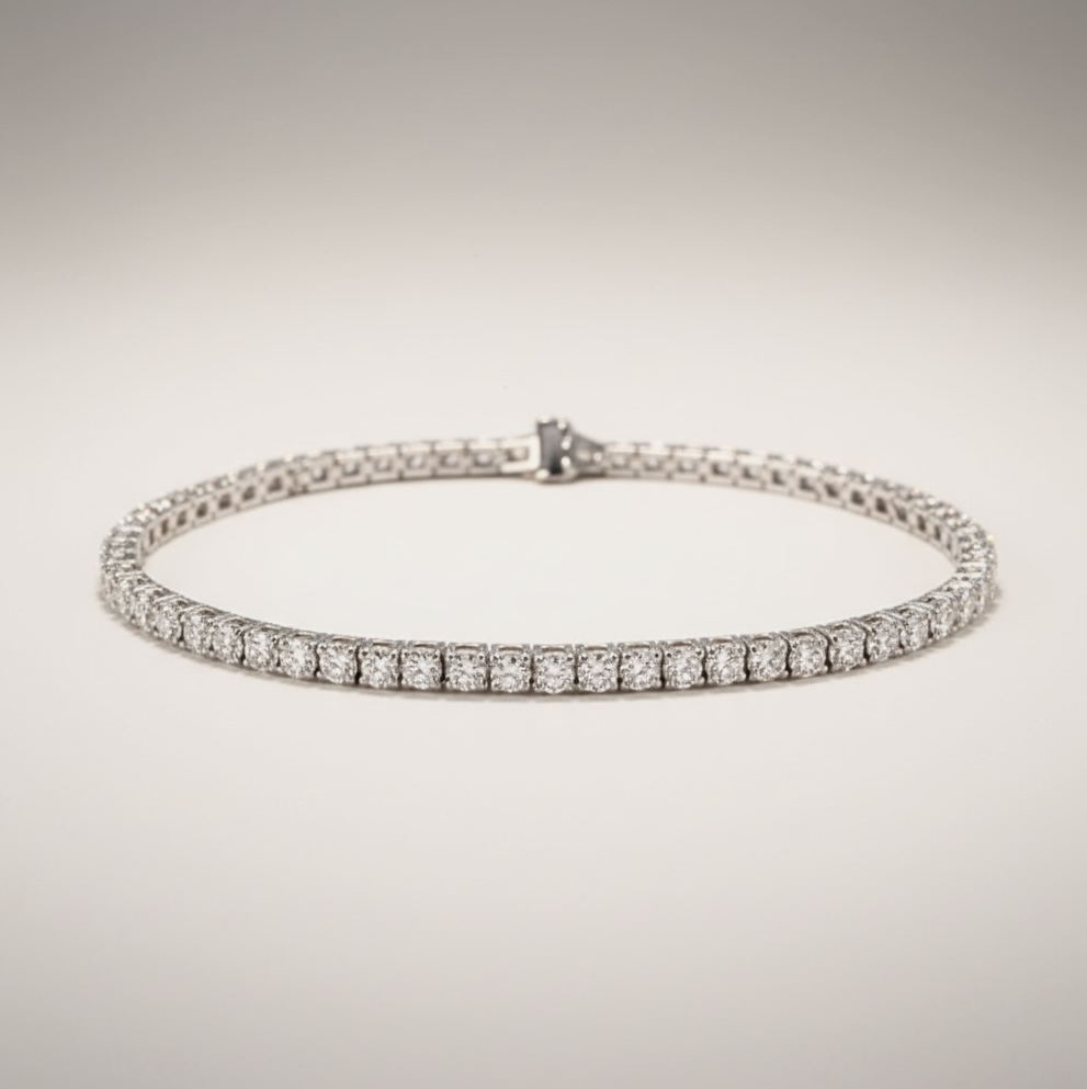 (3차오픈)LAB Diamond Tennis Bracelet (2.3mm 랩다이아몬드 테니스 팔찌)_Silver925