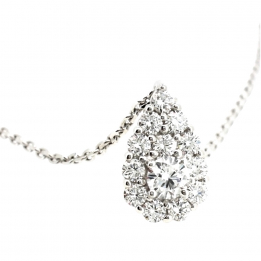 Pear Shape Lab Grown Diamond Necklace (페어쉐입 랩그로운 다이아몬드 네크리스)_Silver925
