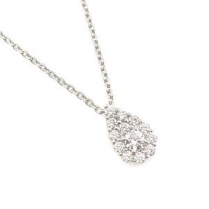 Pear Shape Lab Grown Diamond Necklace (페어쉐입 랩그로운 다이아몬드 네크리스)_Silver925