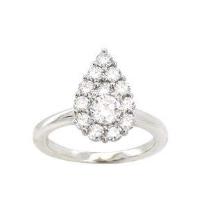 Pear Shape Lab Grown Diamond Ring (페어쉐입 랩그로운 다이아몬드 링)_Silver925