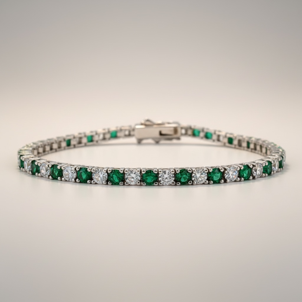 Vito Green Tennis Bracelet (비토그린 테니스 팔찌)_Silver925