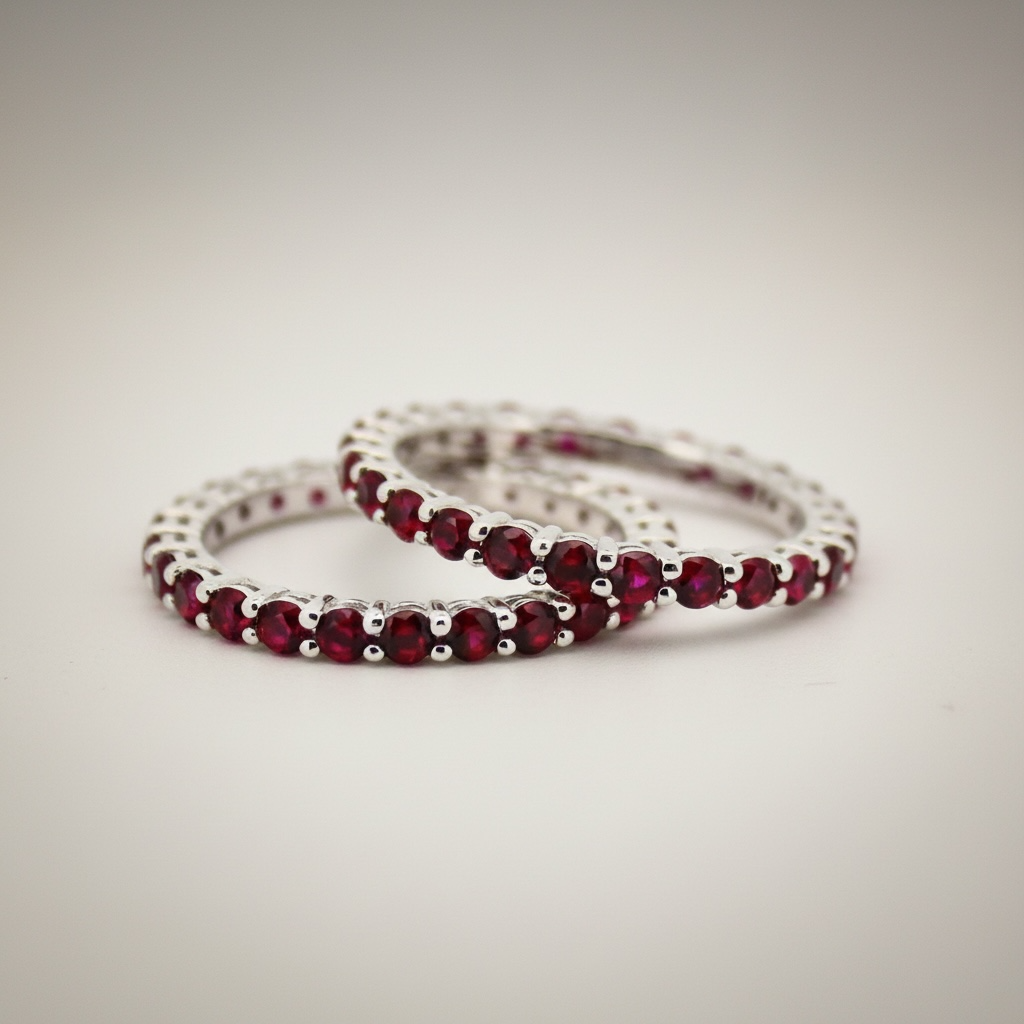 2.25mm Lab Grown Ruby Ring _Silver925