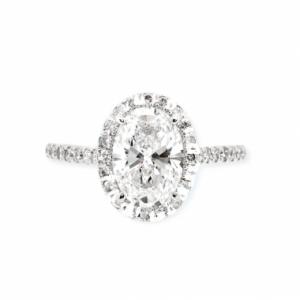 1.5ct 오벌컷 랩다이아몬드반지_(K14 White Gold)_1.5ct OVAL CUT LAB GROWN DIAMOND RING