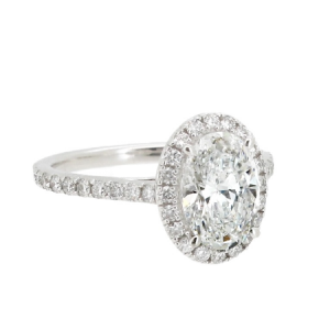 1.5ct 오벌컷 랩다이아몬드반지_(K14 White Gold)_1.5ct OVAL CUT LAB GROWN DIAMOND RING