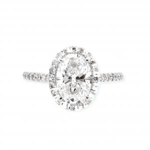 1.5ct 오벌컷 랩다이아몬드반지_(K14 White Gold)_1.5ct OVAL CUT LAB GROWN DIAMOND RING