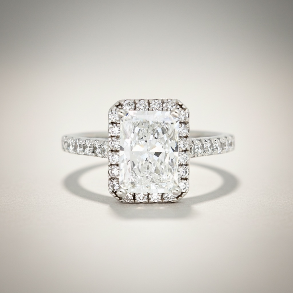 2ct 레디언컷 랩다이아몬드반지_(K14 White Gold)_2ct RADIANT CUT LAB GROWN DIAMOND RING