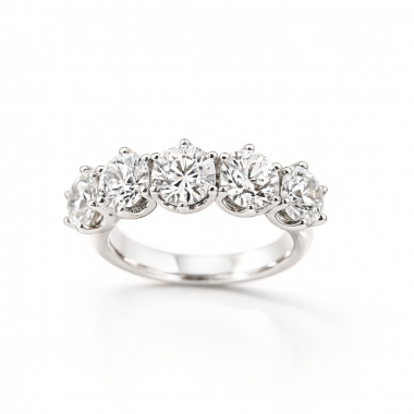 0.5ct*5PS Signature Line Ring_ K14GOLD