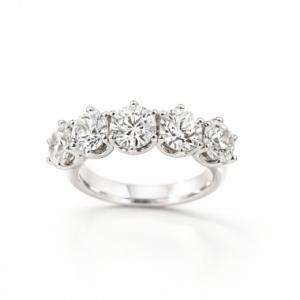 0.5ct*5PS Signature Line Ring_ K14GOLD