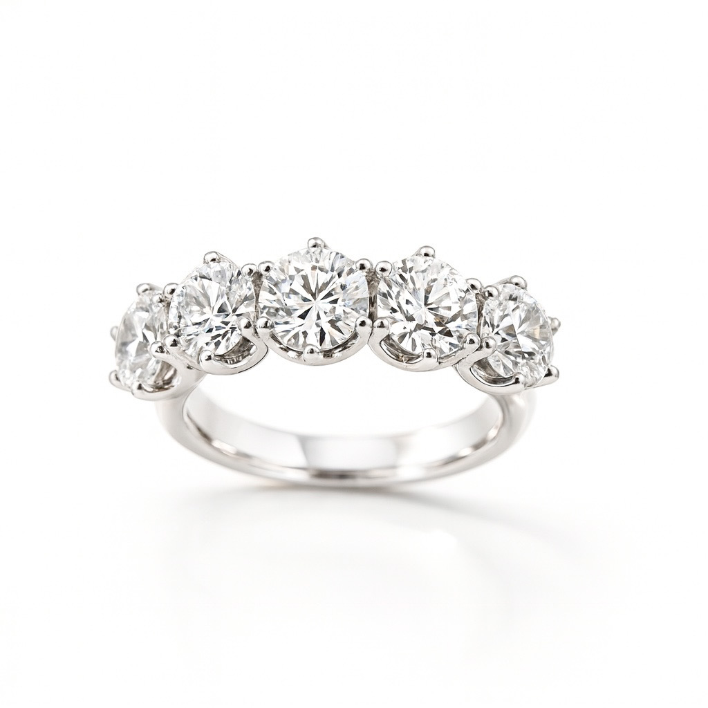 0.5ct*5PS Signature Line Ring_ K14GOLD