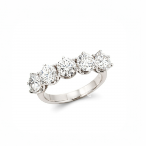 0.5ct*5PS Signature Line Ring_ K14GOLD