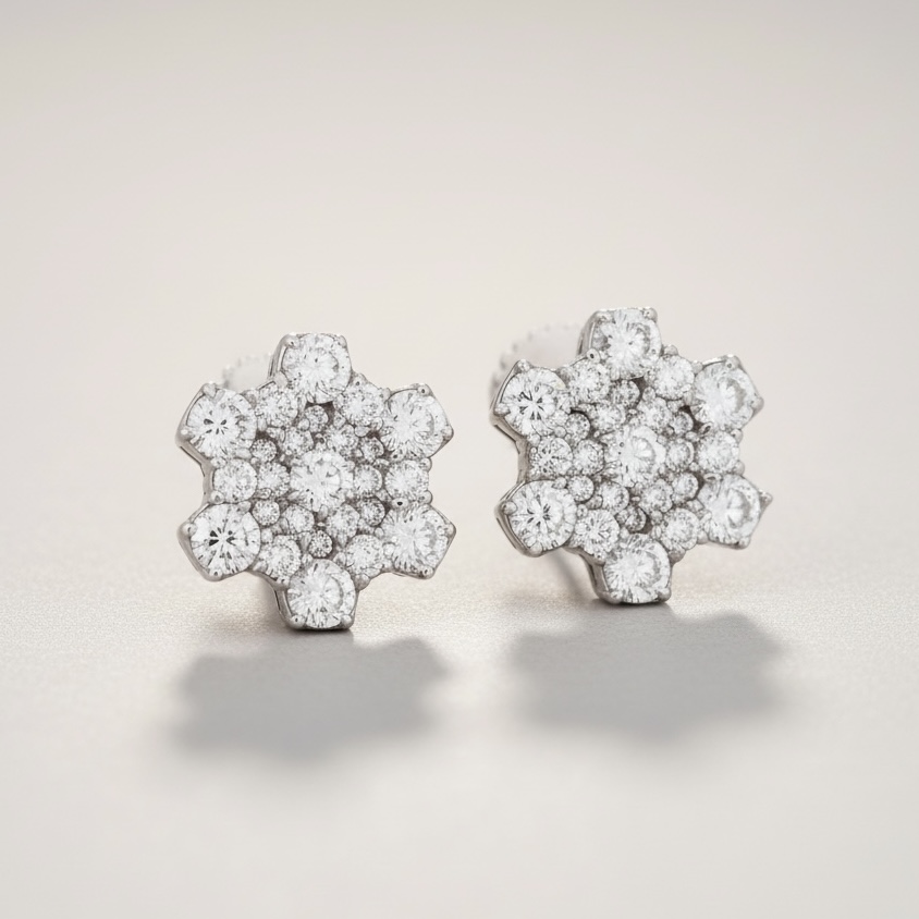 Star Brilliance Earrings_K14Gold
