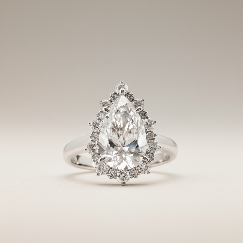 Selene 2ct Pear Lab Diamond Ring (셀레네 2ct 페어 랩다이아몬드링)_K14Gold