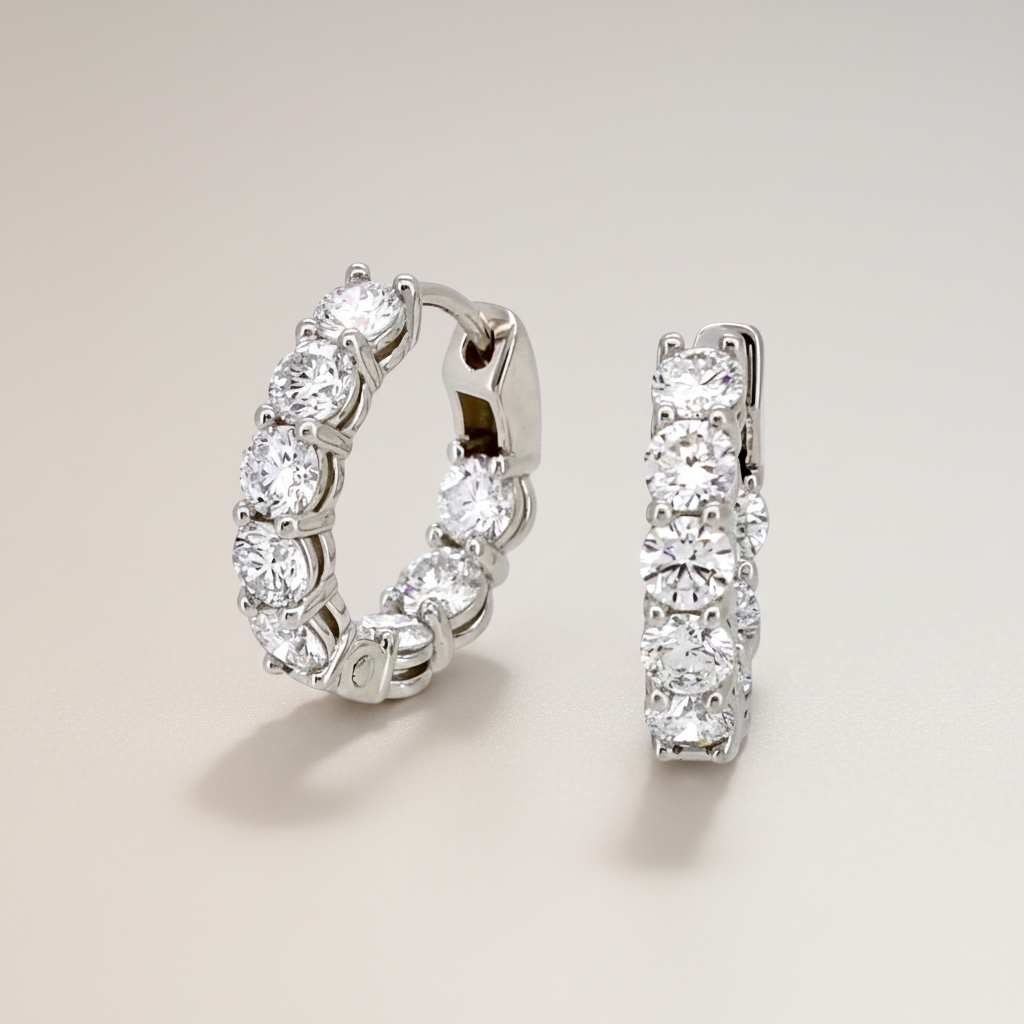 Eternity Lab Diamond Earrings(이터너티 랩다이아몬드 이어링)_(K14 Gold)