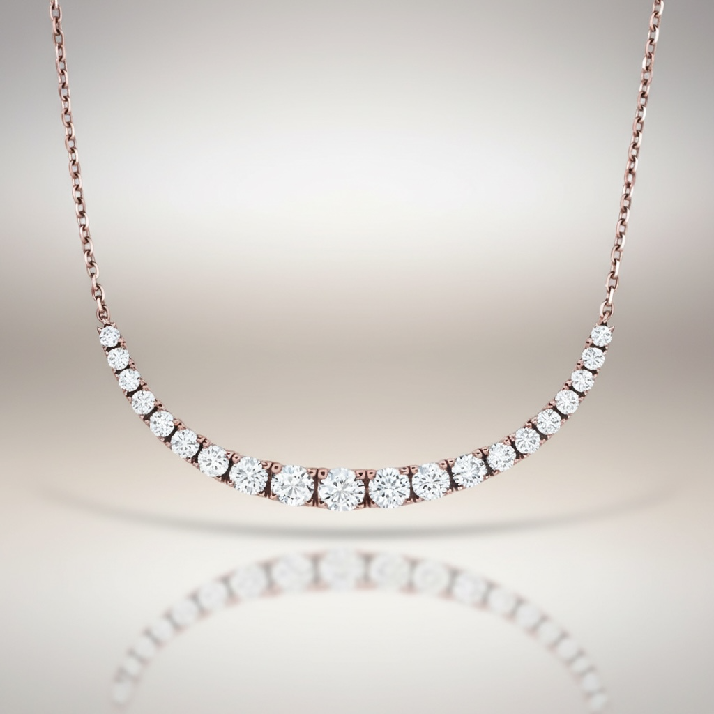 Gradation Lab Diamond Necklace _K14Gold
