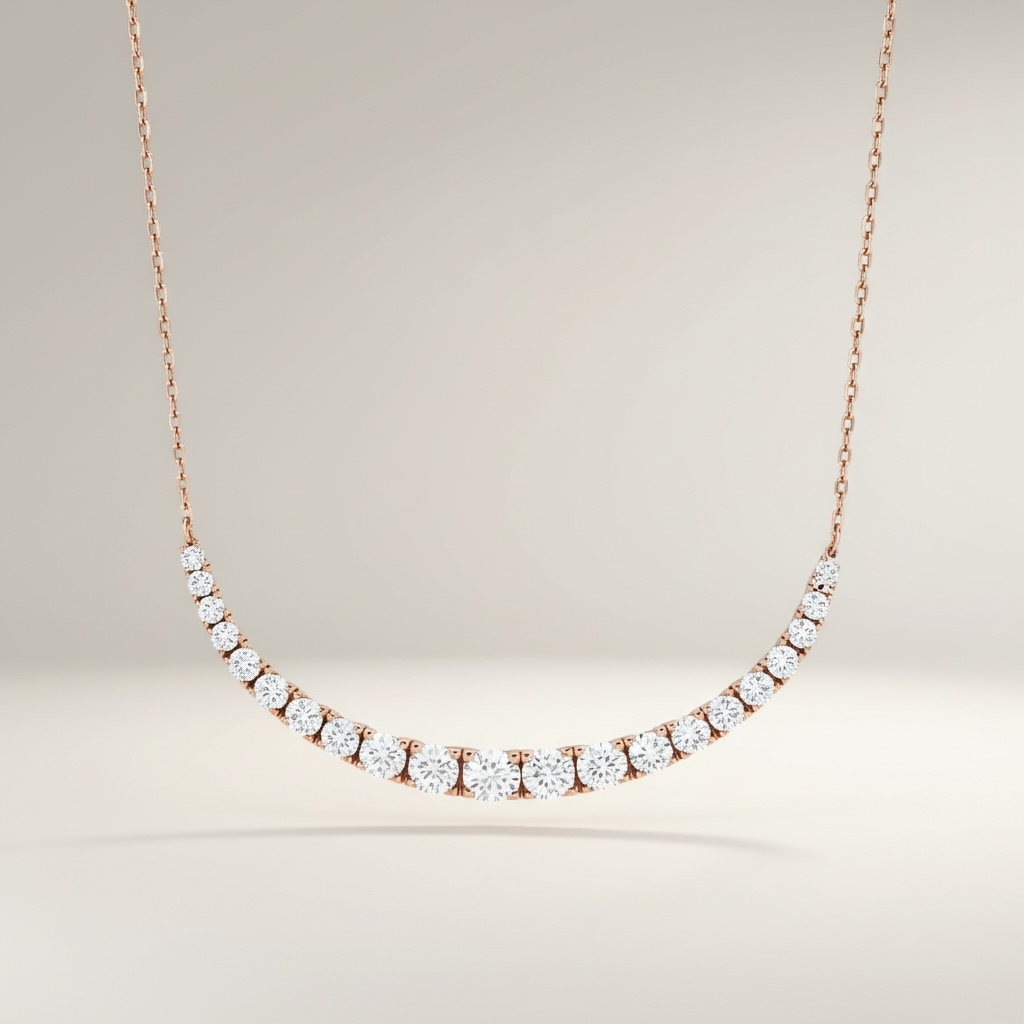 Gradation Lab Diamond Necklace _K14Gold
