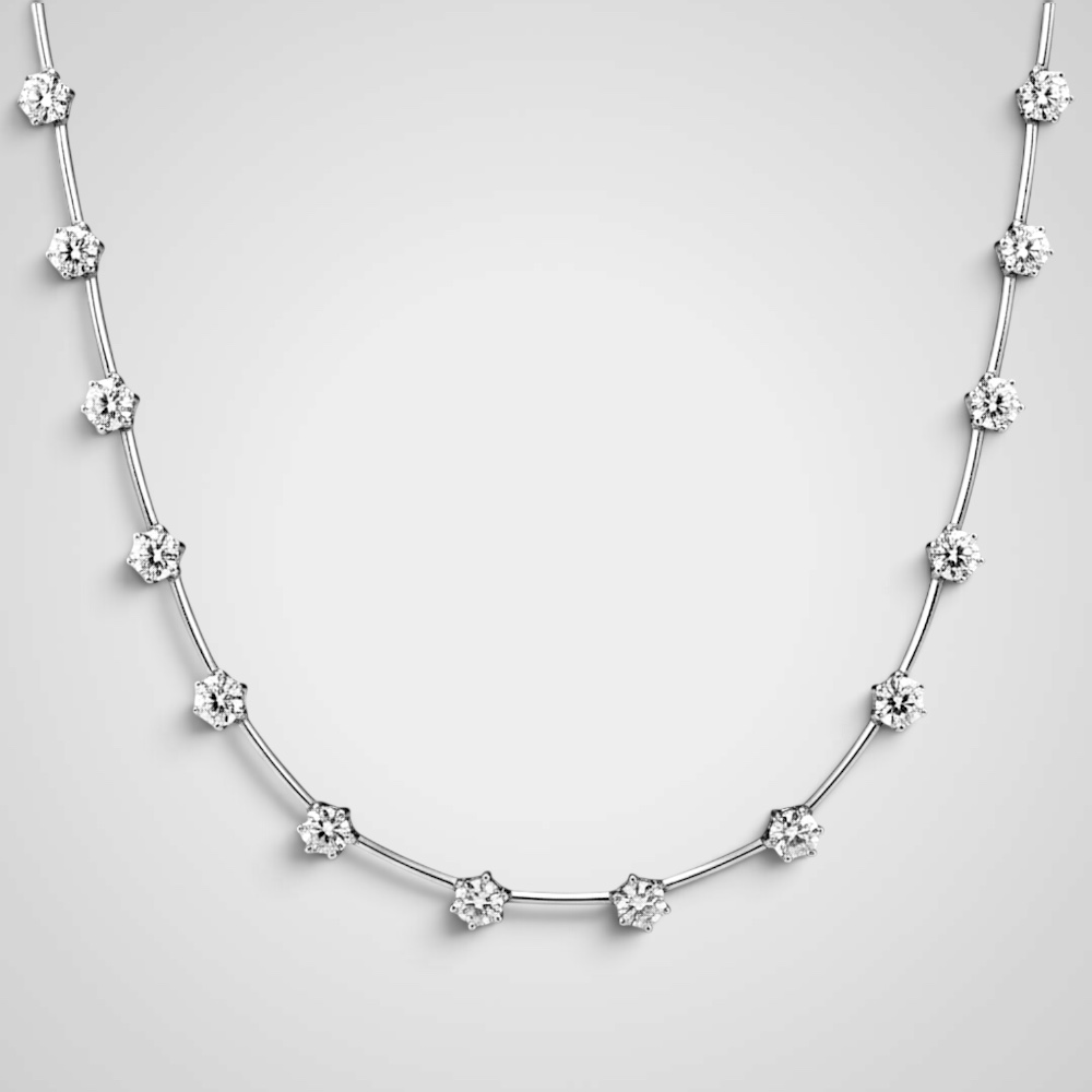 Rael Necklace ( Premium CZ / Lab Grown Diamond)_Silver925