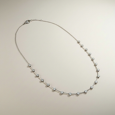 Rael Necklace ( Premium CZ / Lab Grown Diamond)_Silver925
