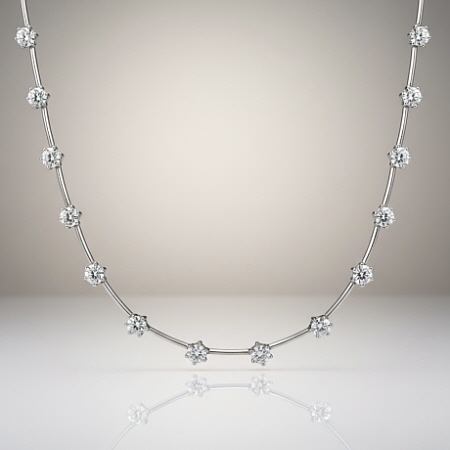 Rael Necklace ( Premium CZ / Lab Grown Diamond)_Silver925
