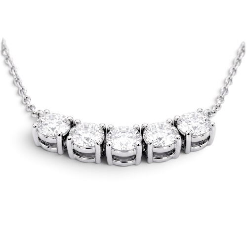 5부 사이즈 Shine Necklace (Premium CZ / Lab Grown Diamond)_Silver925