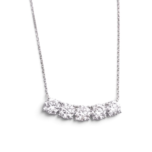 5부 사이즈 Shine Necklace (Premium CZ / Lab Grown Diamond)_Silver925