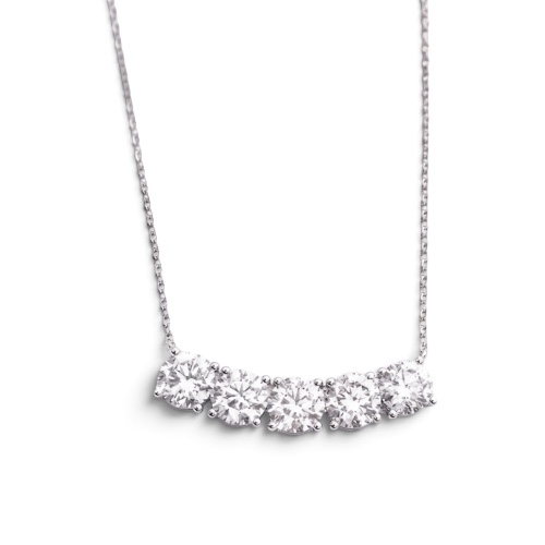 5부 사이즈 Shine Necklace (Premium CZ / Lab Grown Diamond)_Silver925