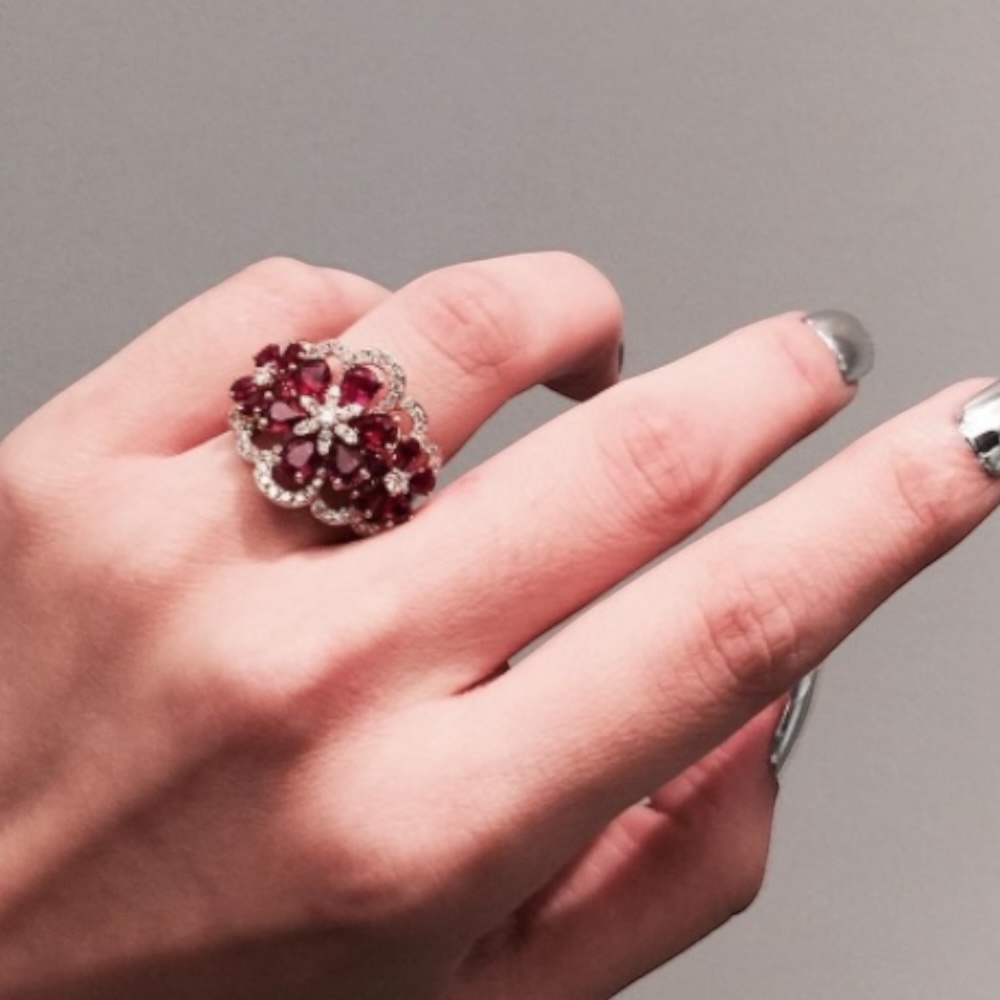 천연루비 & Diamond Ring