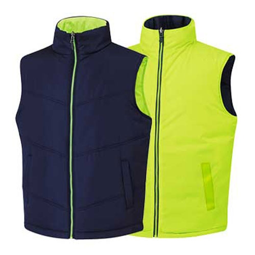 양면 솜패딩 조끼 신형(네이비X형광연두)