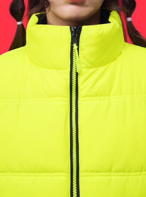 양면패딩조끼 형광노랑X블랙