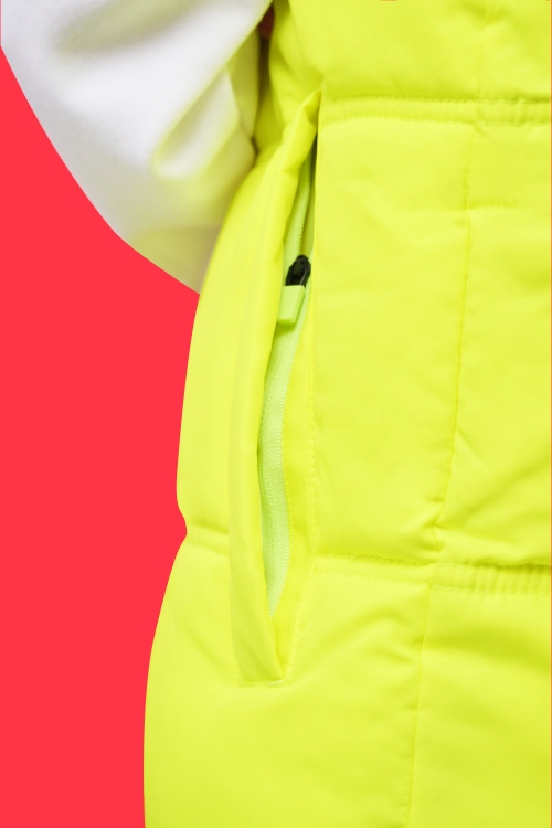 양면패딩조끼 형광노랑X블랙