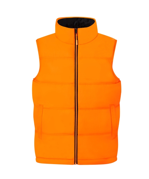 양면패딩조끼 형광오렌지X블랙