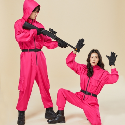 오징어게임 감독자 관리자 핑크점프수트